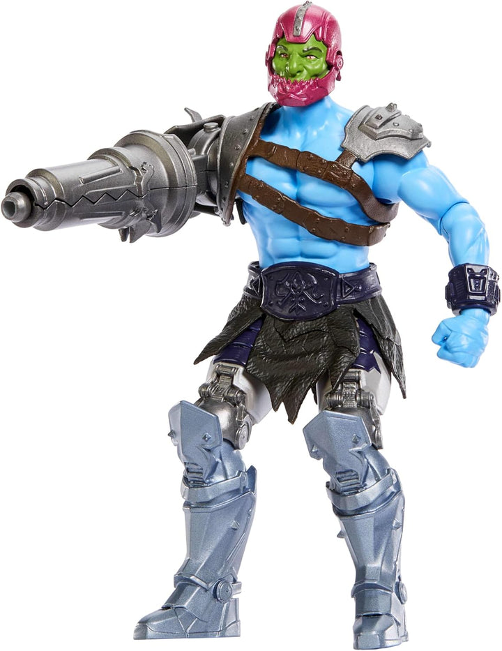 Masters of the Universe Funktions-Actionfigur Trap Jaw mit wandelbarer Kanone, Dreh- und Loslassfunk
