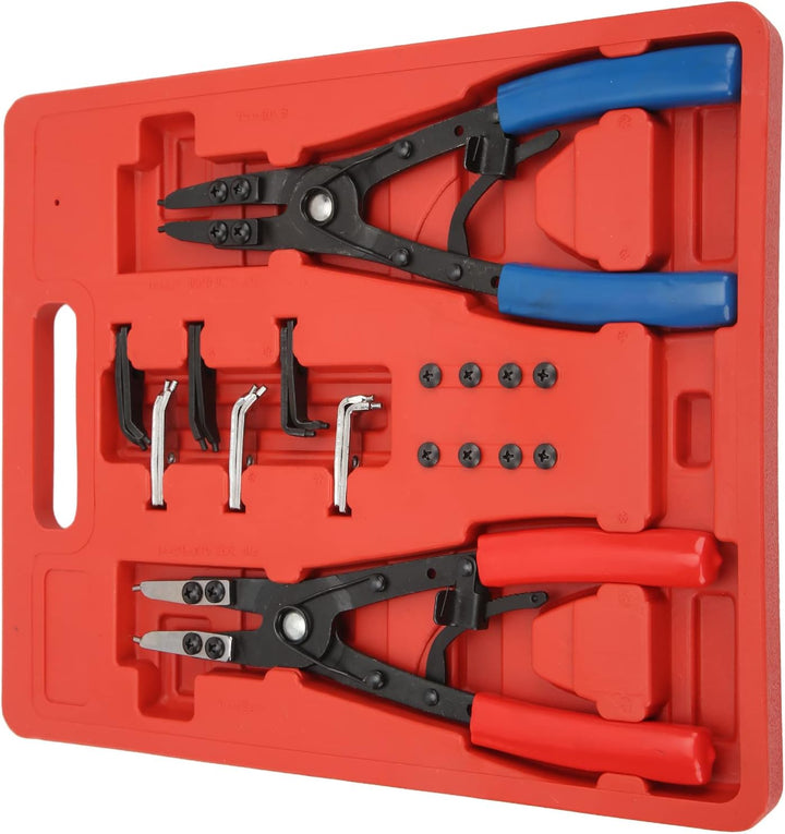 Seegeringzange Gross,Snap Ring Plier Set,Seegeringzange,Auto-Wartungswerkzeuge 2Pcs Heavy Duty Inter