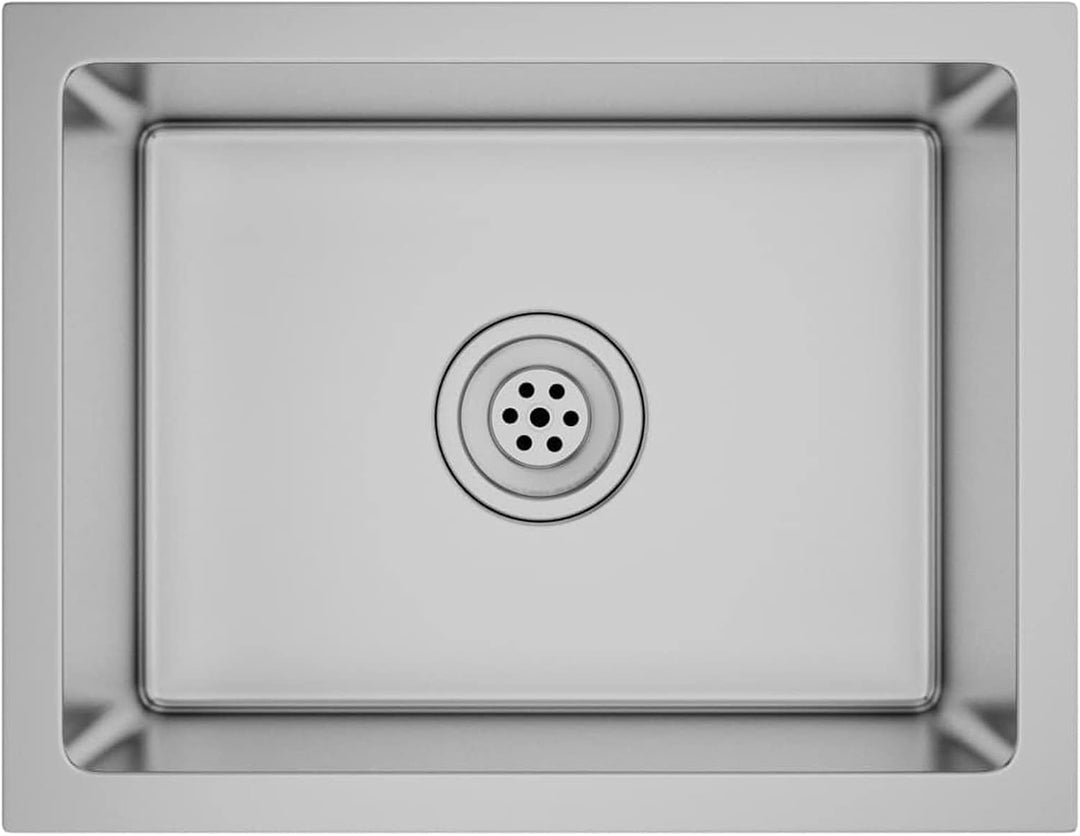 Tidyard Handgemachte Einbauspüle mit Sieb Küchenspüle Spülbecken Edelstahlspüle Edelstahl 44 x 34 x
