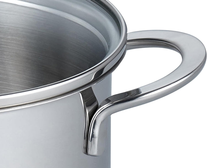 ELO 72541 Bratentopf 20 cm mit Glasdeckel Serie Galant, Induktion, Edelstahl hochglänzend, mit Liter