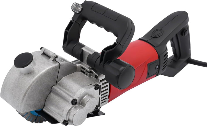 Elektrische Mauernutfräse bis 36mm Schnitttiefe, Schlitzmaschine 2800W mit 5 Diamant-Blättern 7000 U
