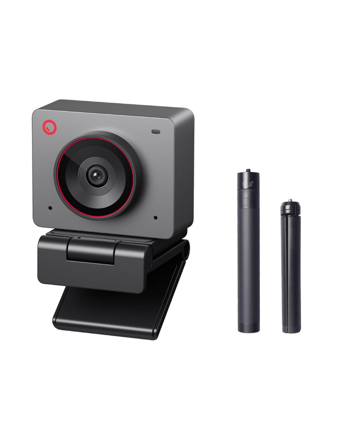 OBSBOT Meet 2-4K Webcam & Ausziehbares Stativ,für PC mit 1/2" Sensor, KI Framing& Autofokus, Beauty-