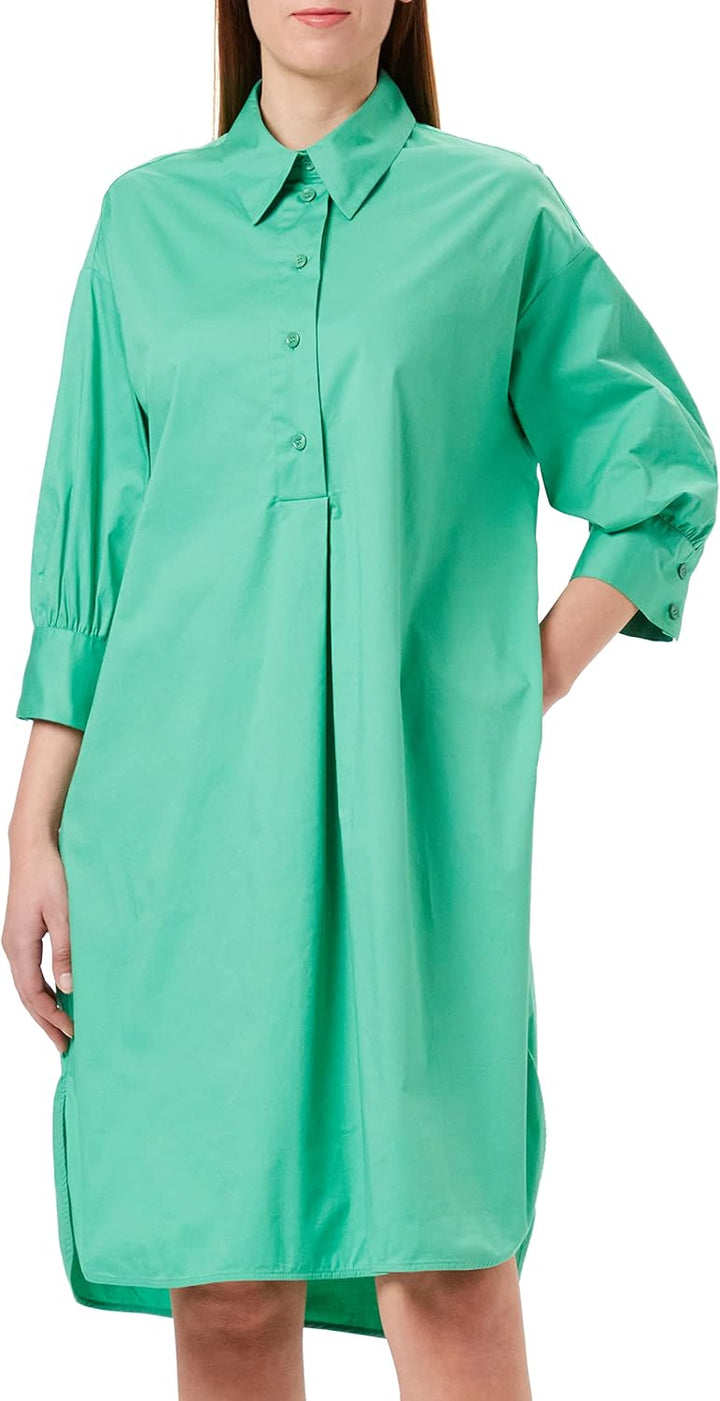 Seidensticker Damen Regular Fit Blusenkleid Dreiviertelarm Kleid 34 Grün, 34 Grün