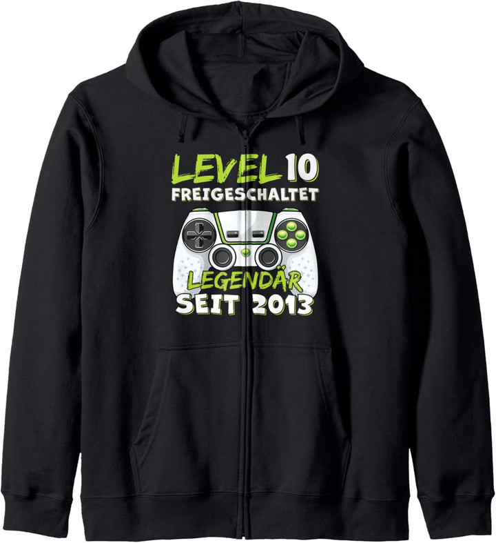 Level 10 Geburtstag Junge Jungen Lustig 2013 10er Geburtstag Kapuzenjacke