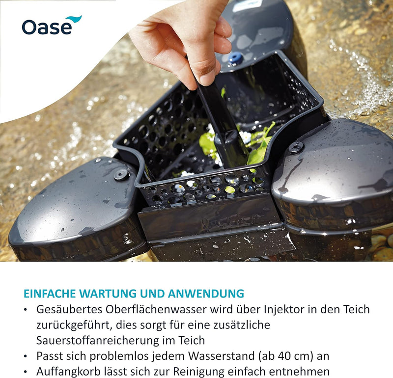 OASE 57384 Oberflächenabsauger SwimSkim 25 geeignet für max. 25 m², Wasseroberflächenreinigung, Skim