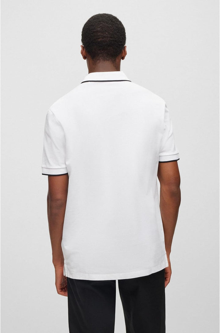 HUGO Herren Deresino232 Slim-Fit Poloshirt aus Baumwoll-Piqué mit Logo-Label XL Open White120, XL Op