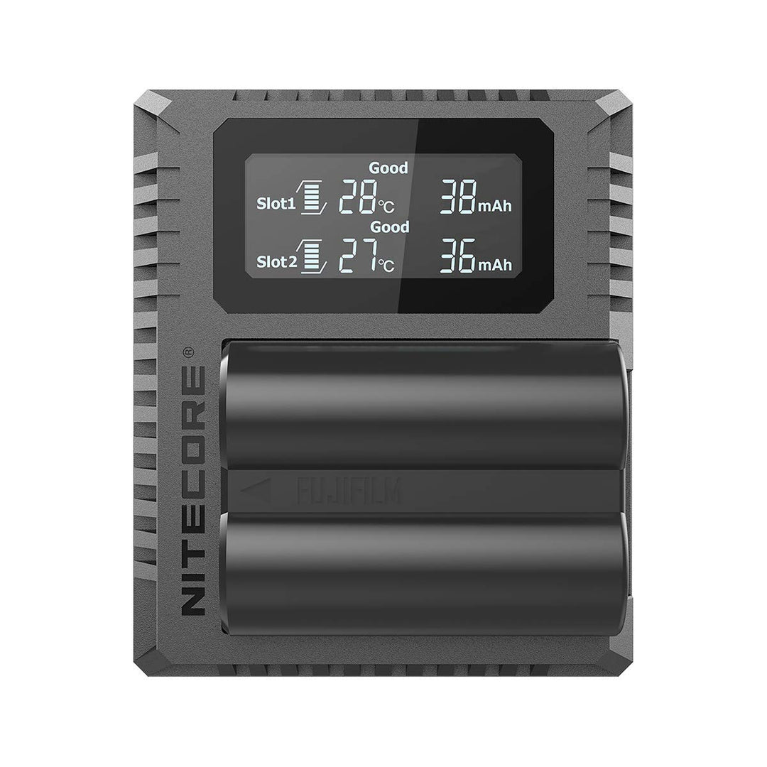 Nitecore FX3 Fujifilm W235 Hour Dual Slot Akku USB Ladegerät Fuji W235, Fuji W235