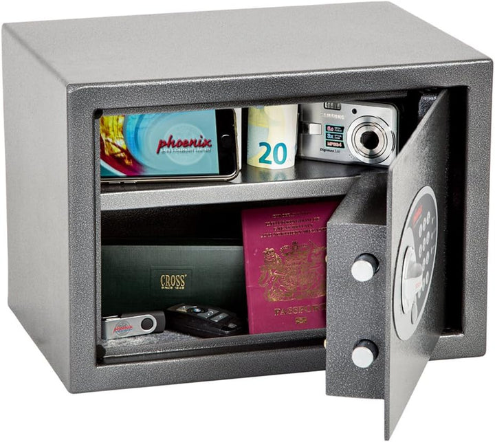 Phoenix SS0802E Vela Home & Office Safe Möbeltresor Kompaktsafe mit Elektronikschloss, HxBxT: 25 x 3