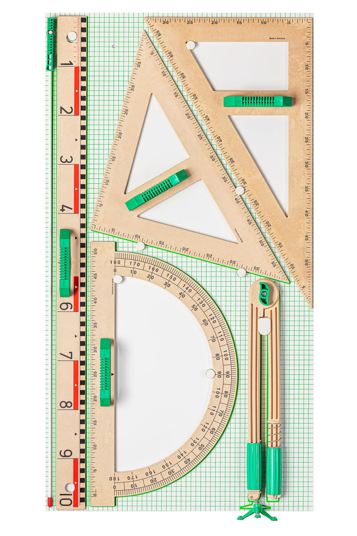 WISSNER aktiv lernen - Tafel Zeichengeräte Magnetischer Satz - RE-Wood