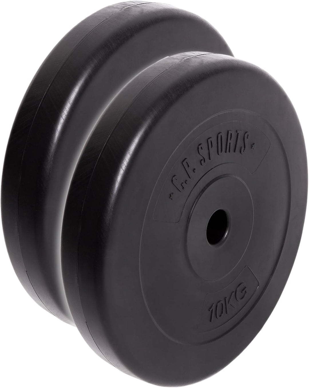 C.P.Sports Hantelscheiben 30mm | Paare 0,5KG bis 20KG oder Sets 26KG / 52KG | Kunststoff mit Zementf