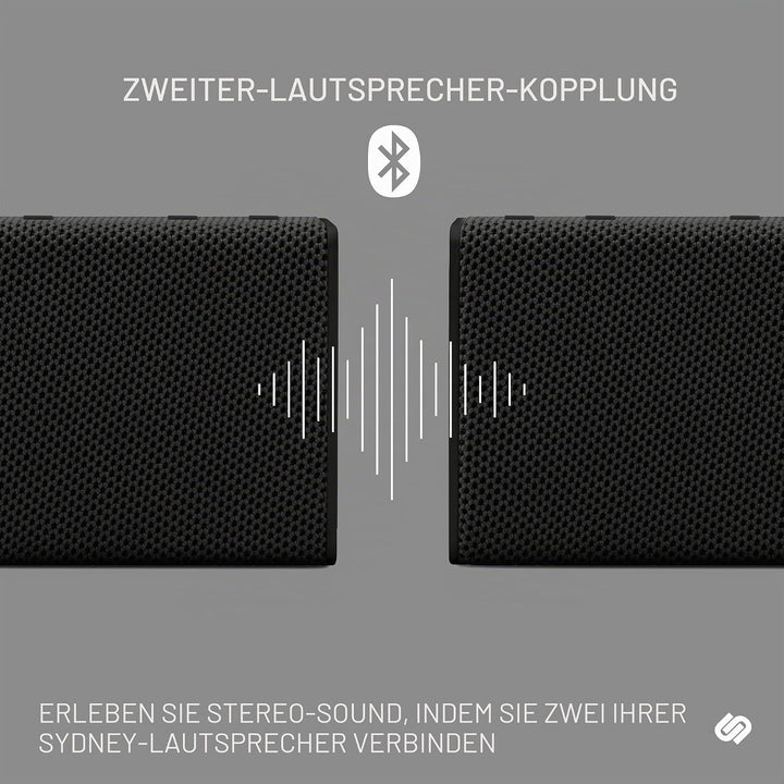 Urbanista Sydney Kabelloser Taschenlautsprecher Bluetooth 5.0, 5 Stunden Spielzeit, spritzwassergesc
