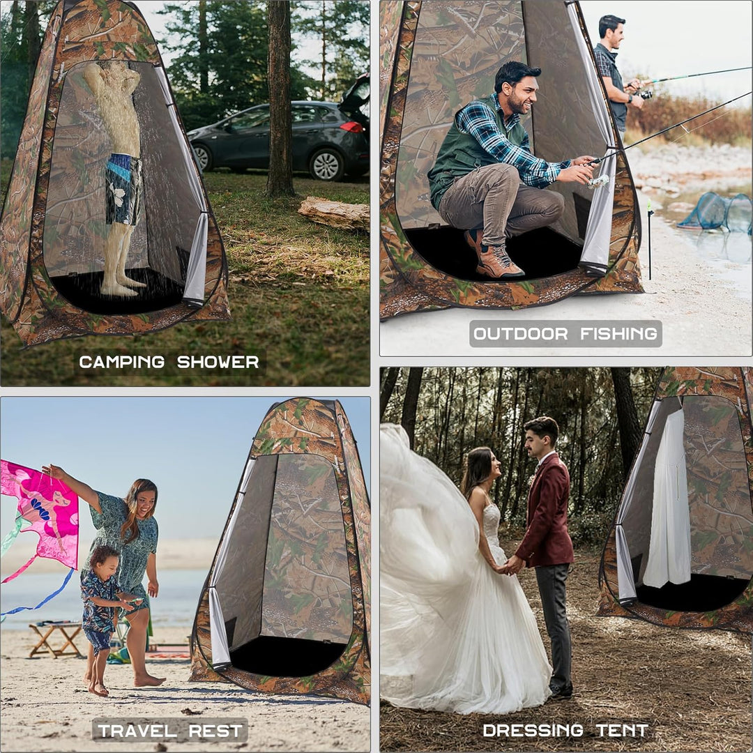 BRIAN & DANY Duschzelt Camping, Pop Up Toilettenzelt, Tragbares Umkleidezelt mit Regenschutz und Fen