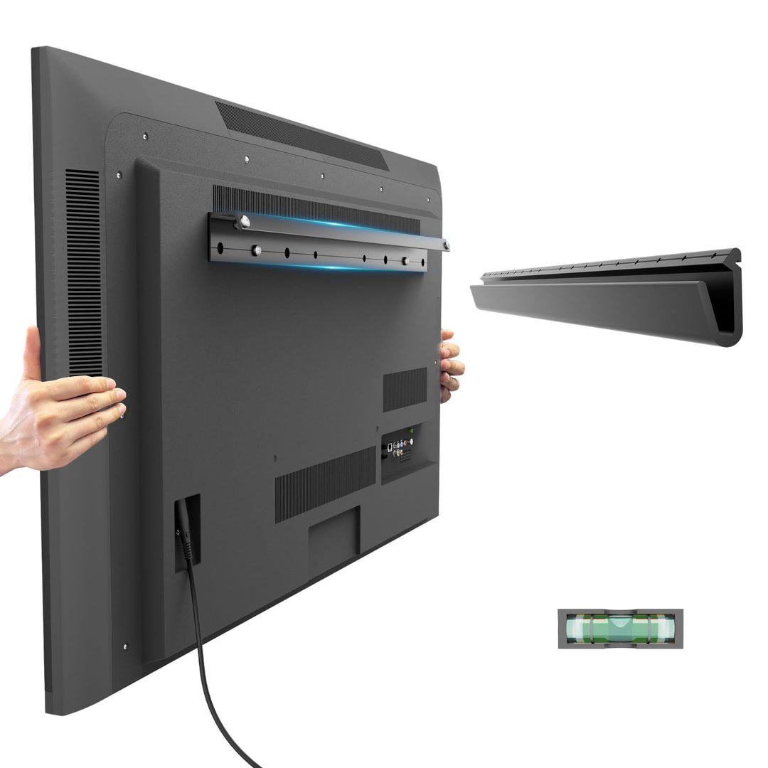 TV Wandhalterung, Ultraslim Fernsehen Halterung Wand für 22-55 Zoll Flach & Curved Fernseher oder Mo