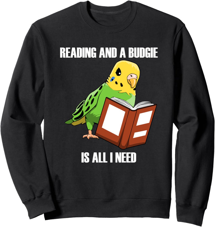 Wellensittich und Bücher lesen Vogel Sittich Sweatshirt