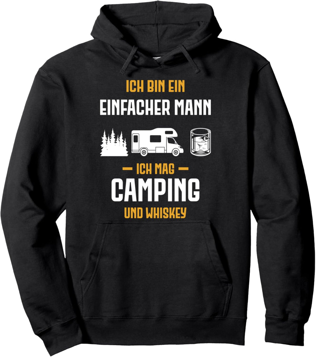 Camping Herren Whiskey lustiger Spruch Pullover Hoodie