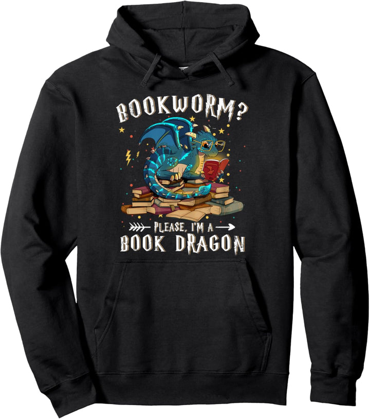 Dragon Book Shirt – Buch lesen Bücherwurm? I'm a Book Dragon Pullover Hoodie