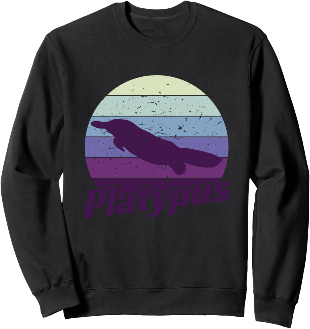 Platypus im Retro-Stil Sweatshirt