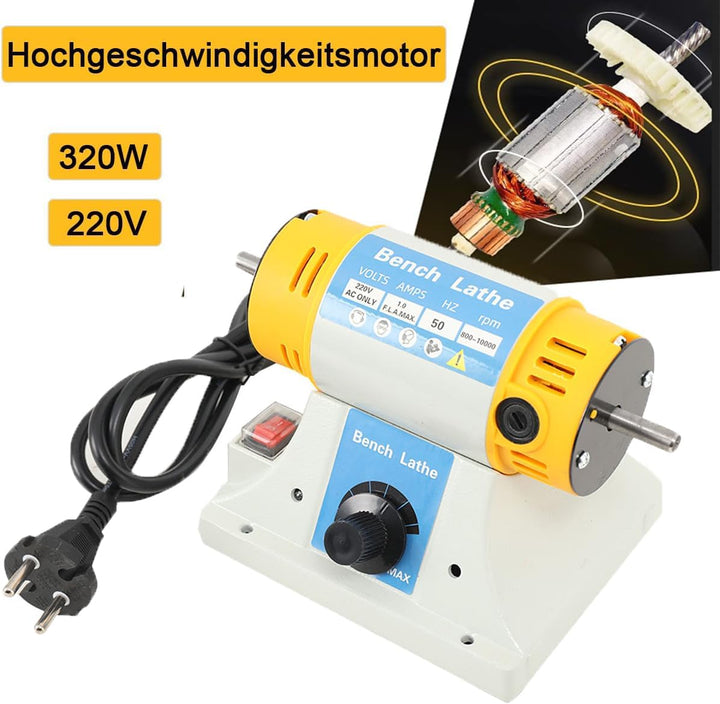 Poliermaschine Set Schmuck Poliermaschine, 220V 320 Watt Elektrische Schleifmaschine Tischpolierer 1