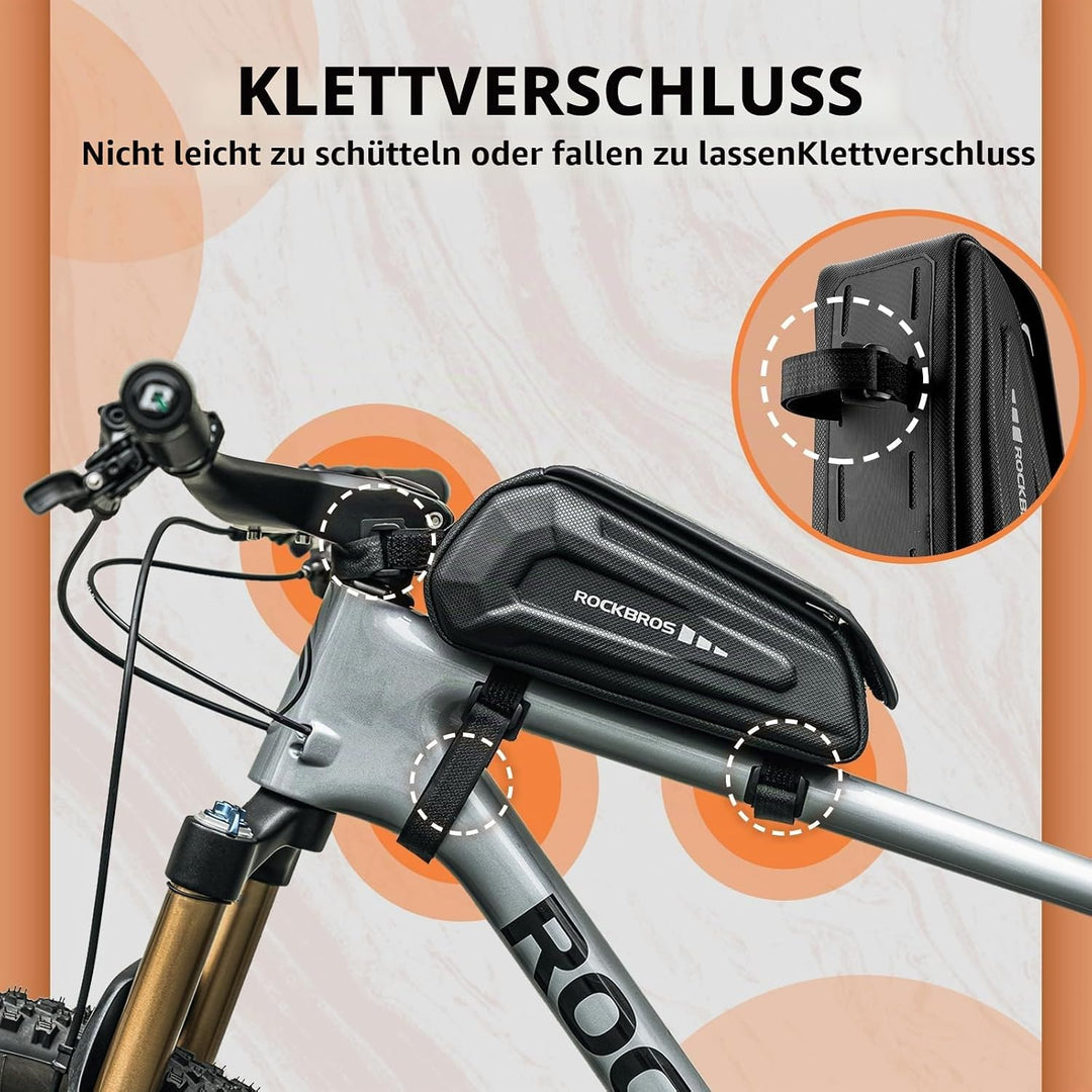ROCKBROS Fahrradtasche Rahmentasche Wasserdicht Handytasche Touchscreen Lenkertasche für Smartphone