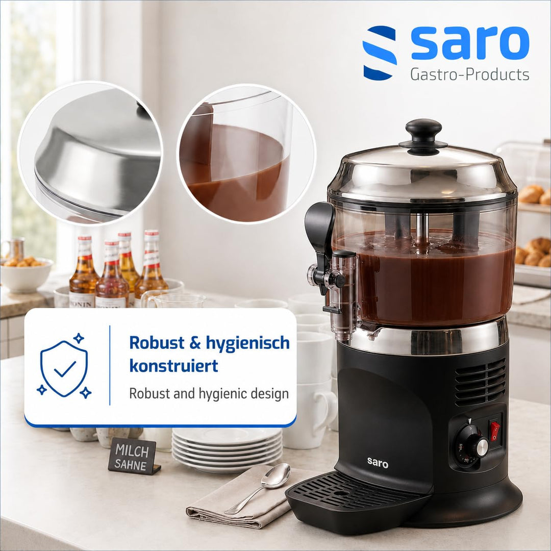 Saro 175-1145 Kakaodispenser Modell Nina, 5 L, 1100 W, schwarz