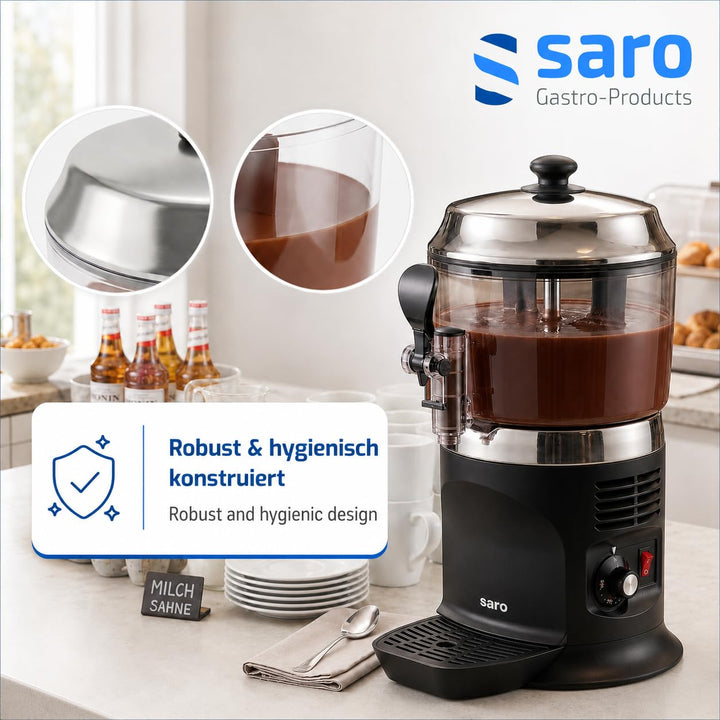 Saro 175-1145 Kakaodispenser Modell Nina, 5 L, 1100 W, schwarz