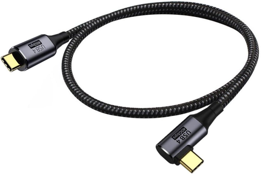 ChenYang CY 90 Grad abgewinkelt USB-C auf Type-C USB4 Kabel 40 Gbit/s mit 100W Aufladung UHD 8K 5K 4