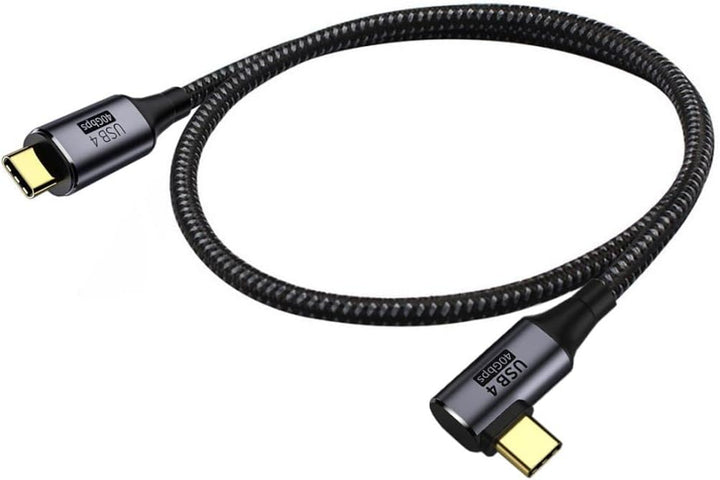 ChenYang CY 90 Grad abgewinkelt USB-C auf Type-C USB4 Kabel 40 Gbit/s mit 100W Aufladung UHD 8K 5K 4