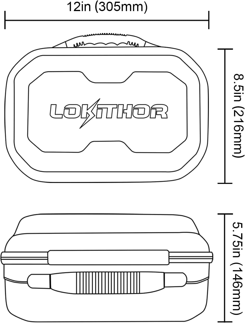 LOKITHOR JA Bag Eva Protection Case for JA300/JA301/JA302/JA400 Lokithor Jump Starter with air Compr