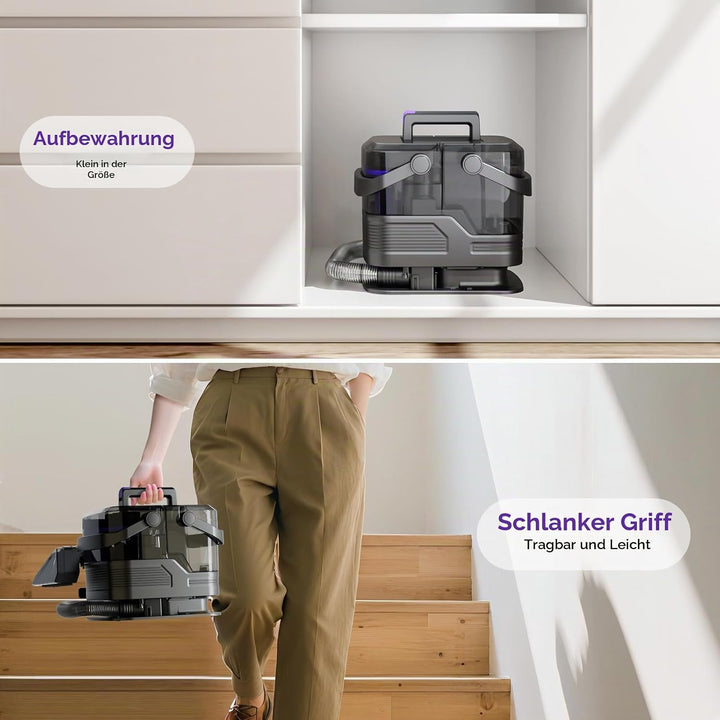 Tragbare Teppich reinigungs maschine, 20Kpa leistungsstarke Absaugung Spot Cleaner Maschine, Polster