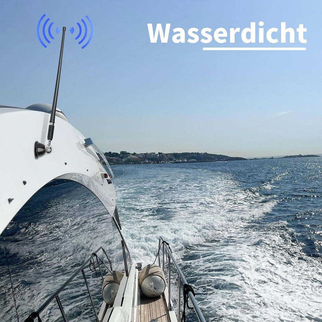RED WOLF Marine Radio Antenne Flexible, Gummi Ente Antenne FM AM für Boot Yacht ATV UTV Traktor LKW