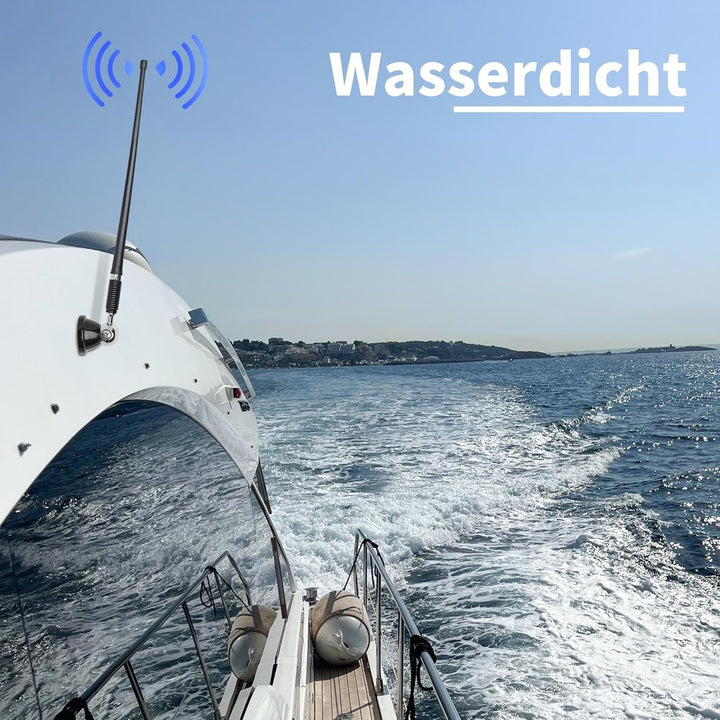 RED WOLF Marine Radio Antenne Flexible, Gummi Ente Antenne FM AM für Boot Yacht ATV UTV Traktor LKW