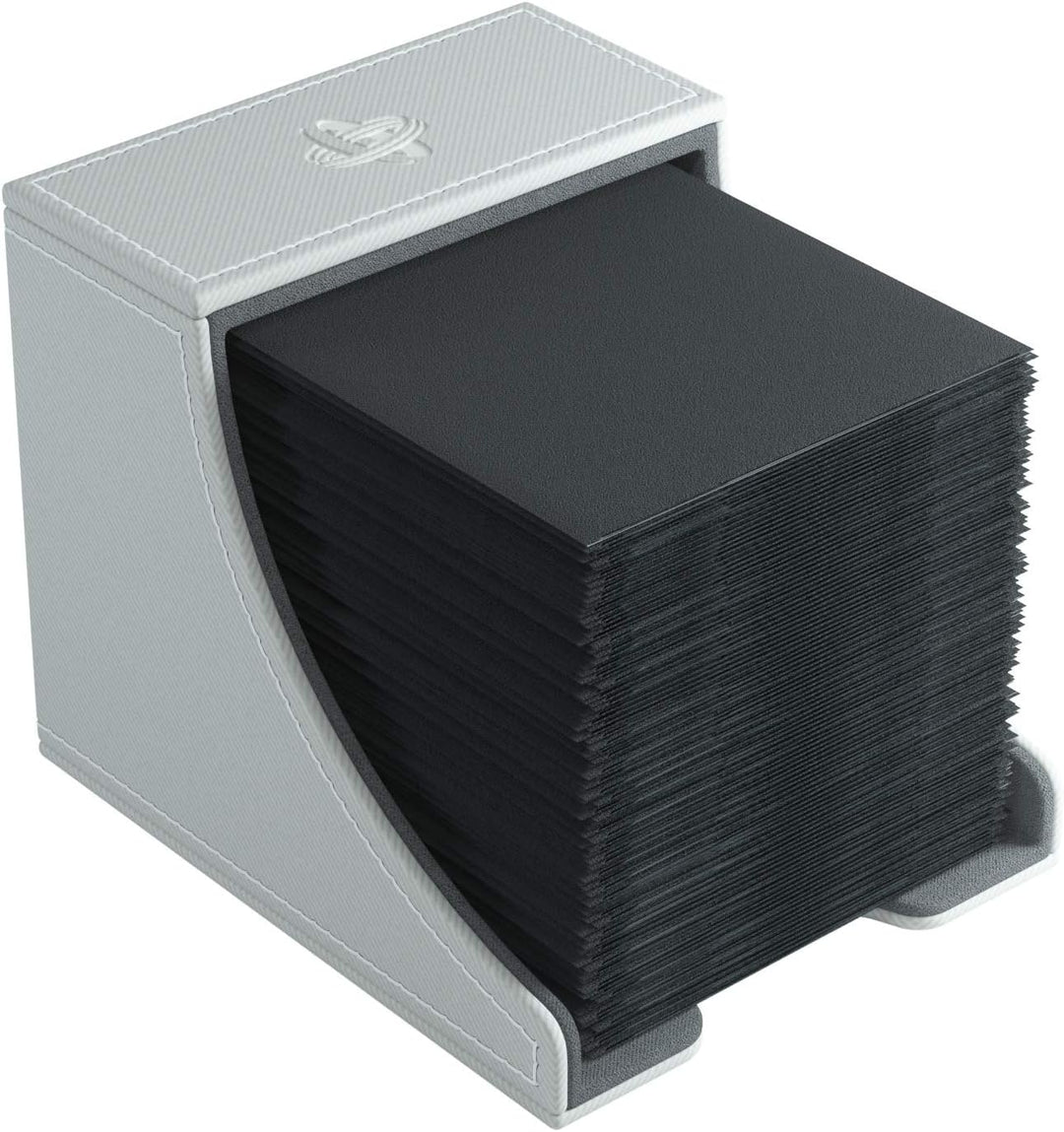 Gamegenic Watchtower 100-Card Convertible Deck Box, White Weiss, Weiss