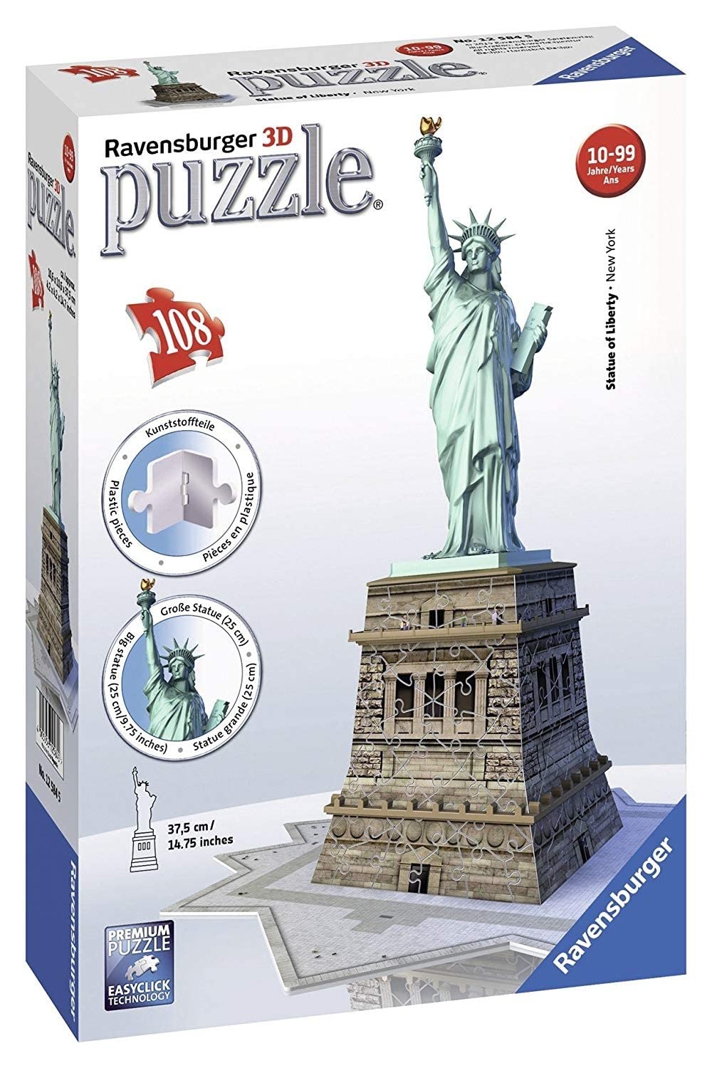 Ravensburger 12584 3D-Puzzle Bauwerke Freiheitsstatue