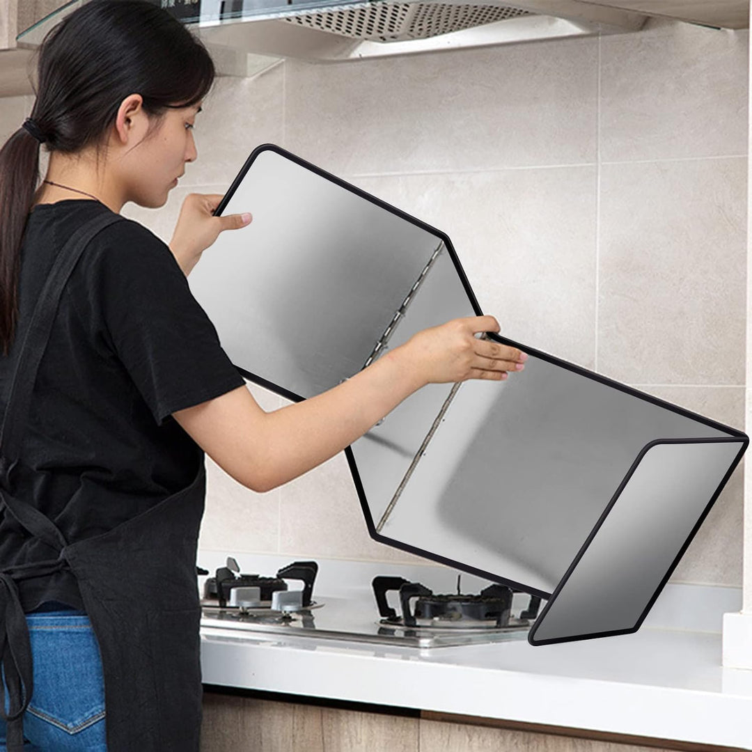 hicoosee Spritzschutz Faltbar Herd, Küchen-Spritzplatte, Spritzschutz für Pfannen, Antihaftbeschicht