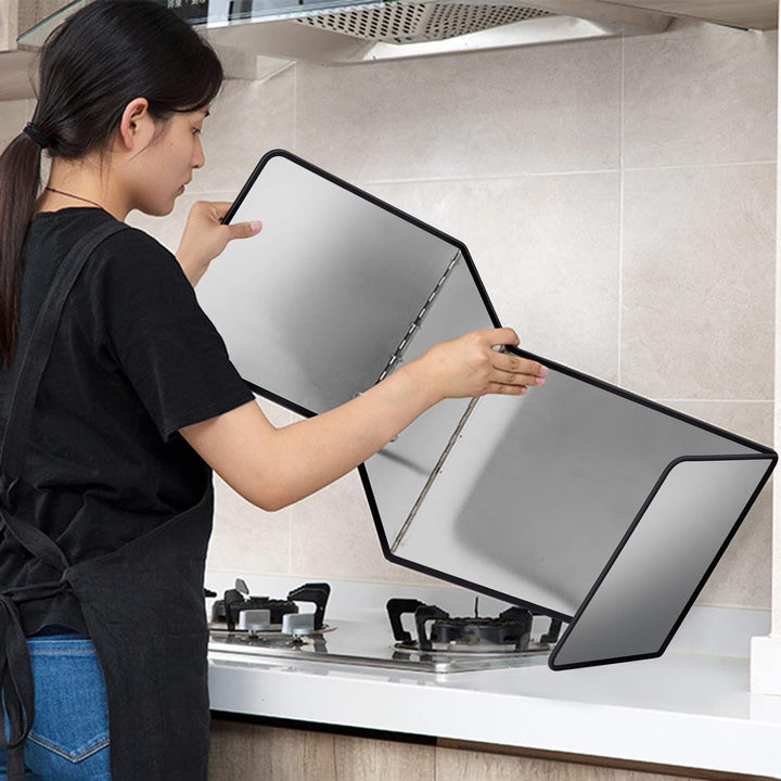 hicoosee Spritzschutz Faltbar Herd, Küchen-Spritzplatte, Spritzschutz für Pfannen, Antihaftbeschicht