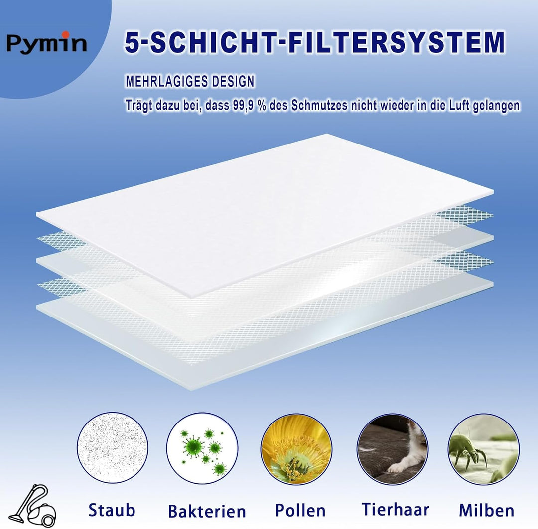 Pymin 12 Stück 3D Staubbeutel kompatibel mit Miele GN Staubsaugerbeutel für Classic C1 Complete C2 C