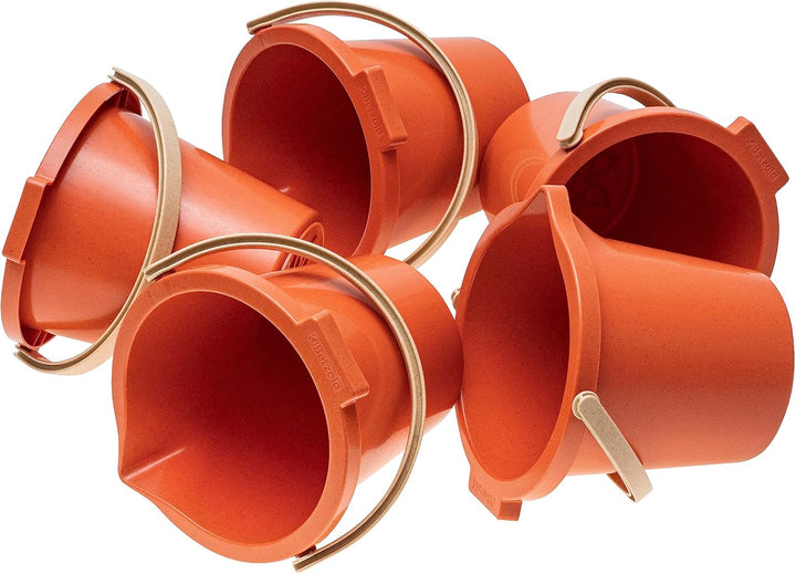 Betzold Sandspieleimer aus treeNside-Material - Sand-Spielzeug Kinder Sandkasten 5 Stück Rosa, 5 St&