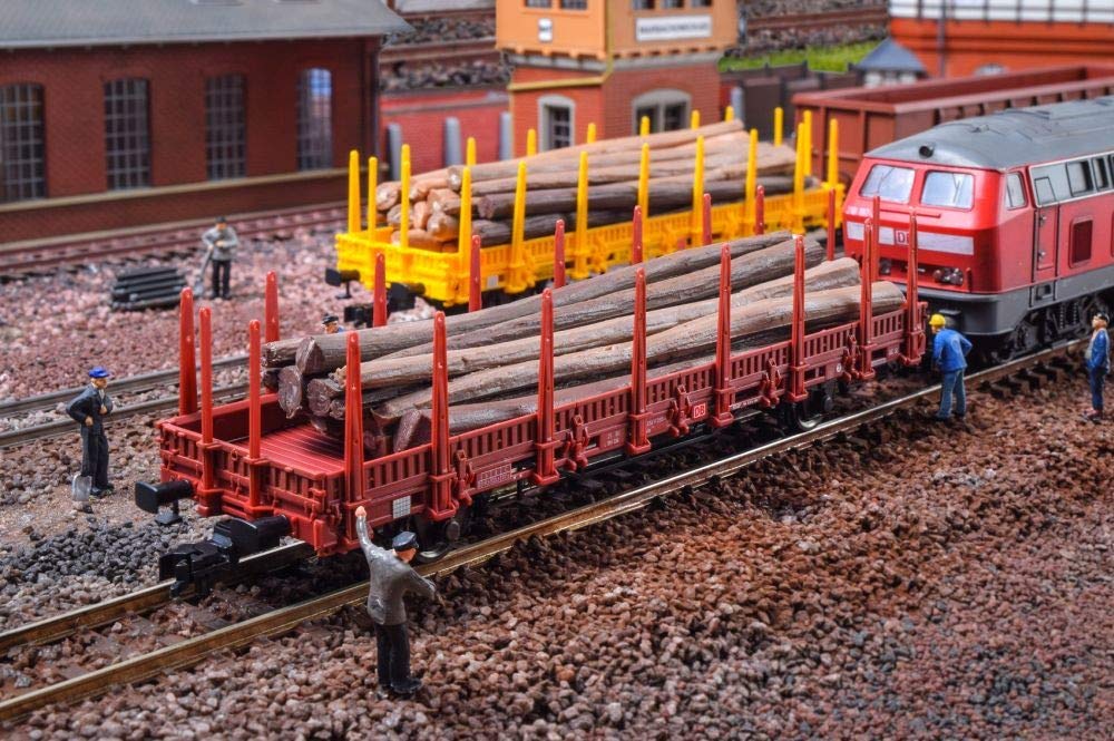 Kibri Niederbordwagen 2achs braun Bausatz 1:87
