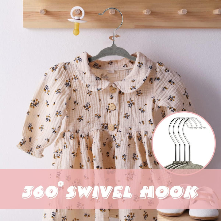 30 Pack Baby Anti-Rutsch-Samt Kleiderbügel, Säuglings- und Kleinkinderbügel, Ultra-schlanke, Platzsp