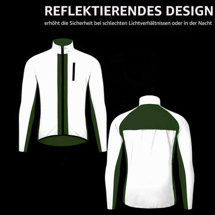 WOSAWE 360 Reflektierende Herren-Sportjacke, Winddicht Wasserabweisend Fahrradjacke Leicht Laufweste