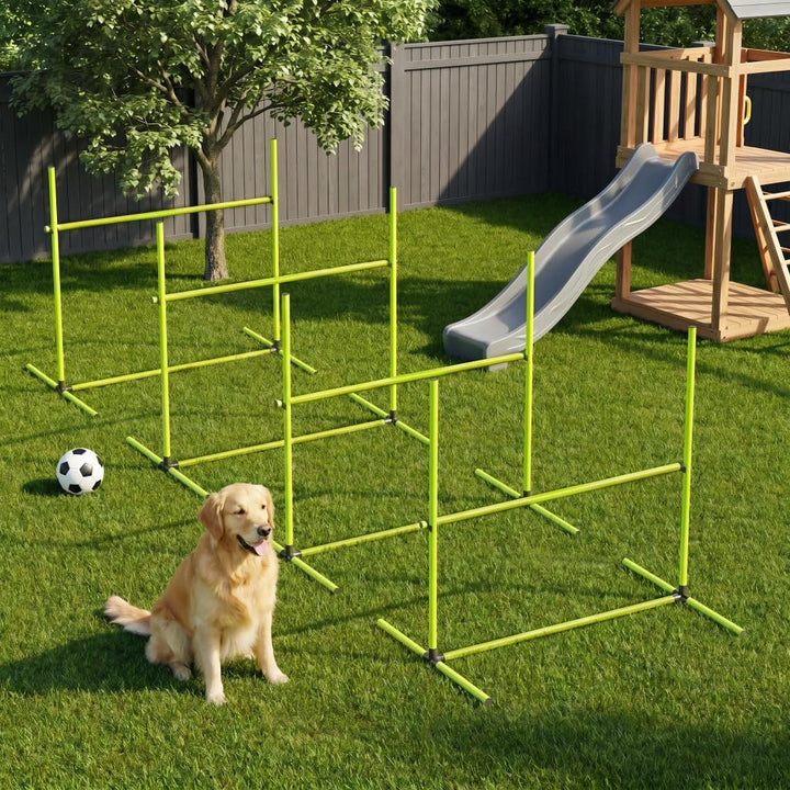 XMTECH 4-TLG. Hunde Agility Set Training Hundesport, Höhenverstellbar, Inklusive Tasche, PVC Hundetr