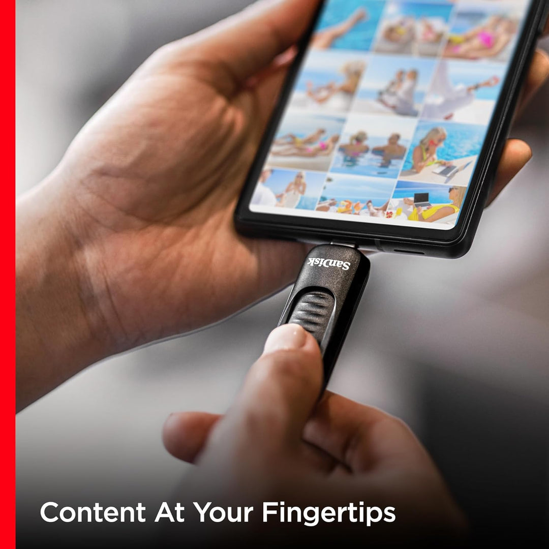 SanDisk Ultra® Slider USB-Type-C™-Laufwerk 256 GB (USB-Flash-Laufwerk, einziehbarer Anschluss, USB 3