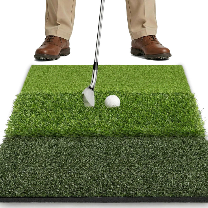 SAPLIZE Grosse Faltbare Golf-Schlagmatte, Enge Lie, Rough und Fairway für Driving, Chipping und Putt