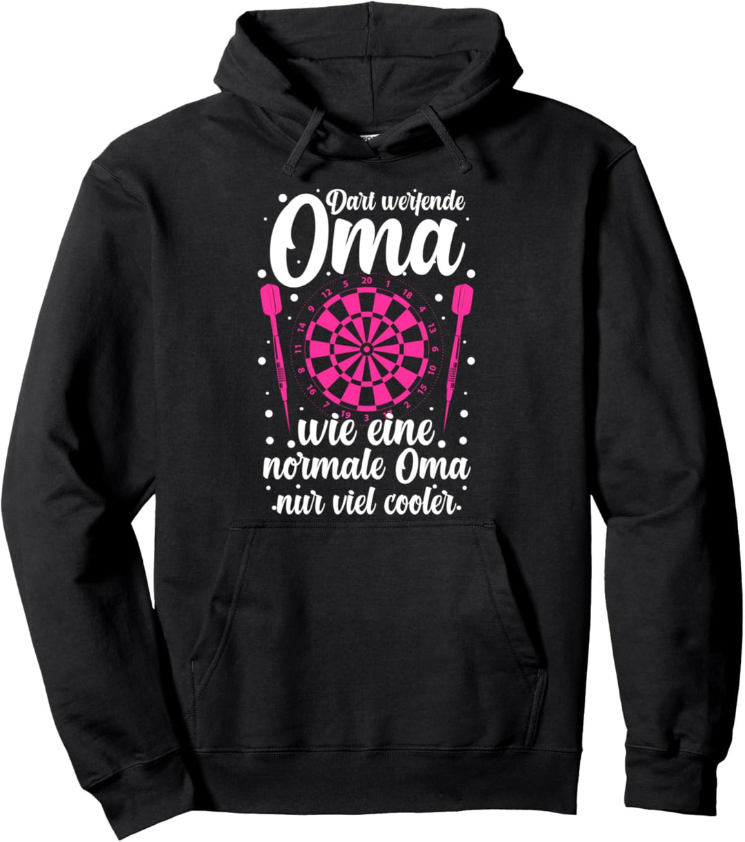 Darts Oma Dartfan Dartboard Pullover Hoodie
