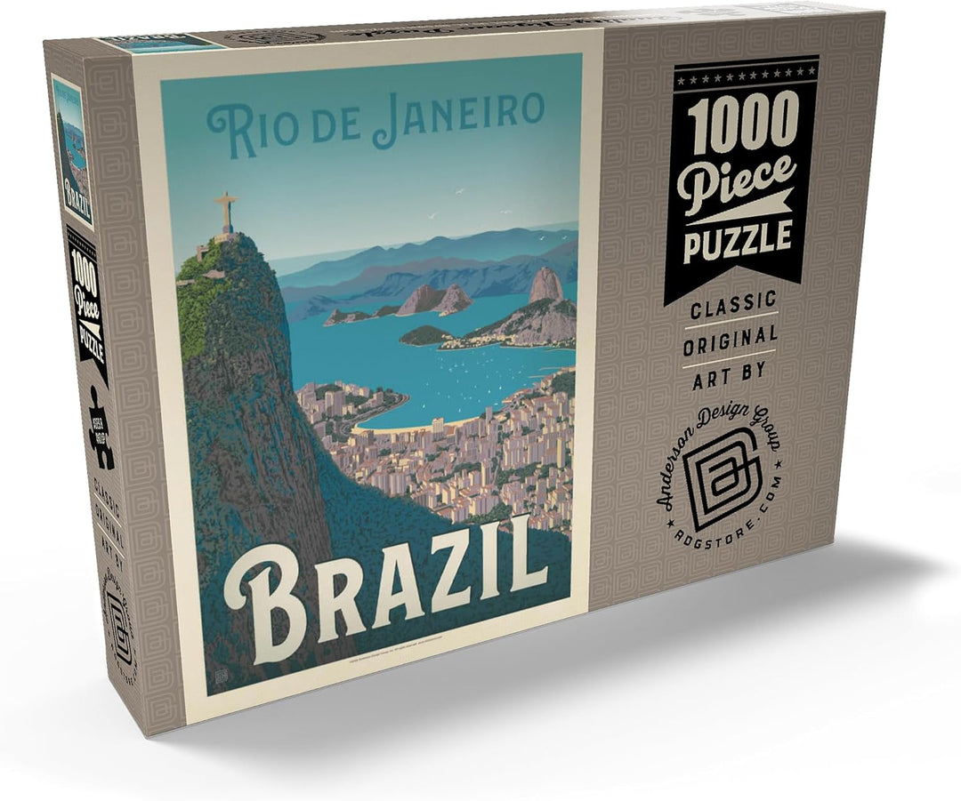 Brasilien: Rio de Janeiro Hafenansicht, Vintage Poster - Premium 1000 Teile Puzzle - MyPuzzle Sonder