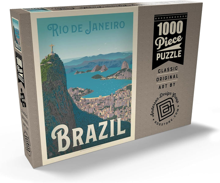 Brasilien: Rio de Janeiro Hafenansicht, Vintage Poster - Premium 1000 Teile Puzzle - MyPuzzle Sonder