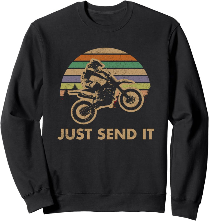 Motocross-Geschenk im Vintage-Stil versenden Sweatshirt