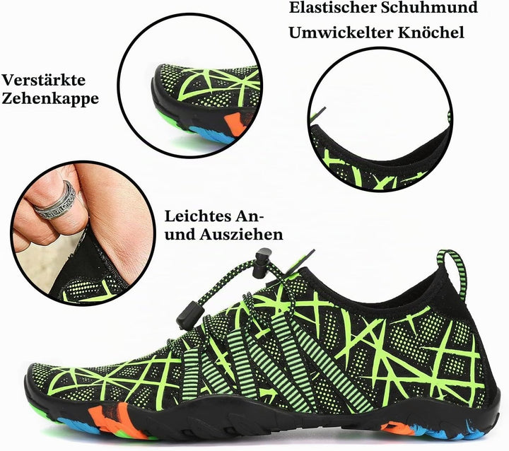 SAGUARO Badeschuhe Damen Herren Wasserschuhe Aquaschuhe Barfuss Schuhe Schnell Trocknend Strandschuh
