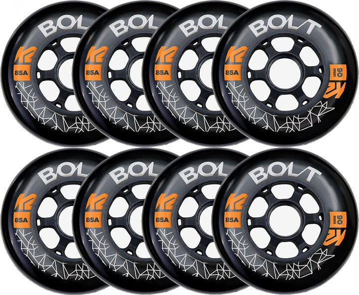 K2 Bolt 90 MM 85A 8-Wheel Pack W ILQ 9 90mm 85A & ILQ-9 Classic Plus, 90mm 85A & ILQ-9 Classic Plus