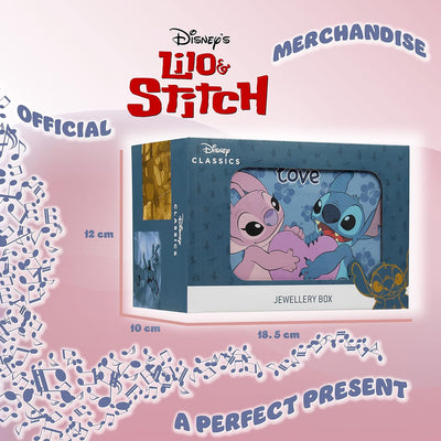 Disney Stitch Schmuckkästchen Mädchen Spieluhr Musikalische Schmuckschatulle für Kinder und Damen